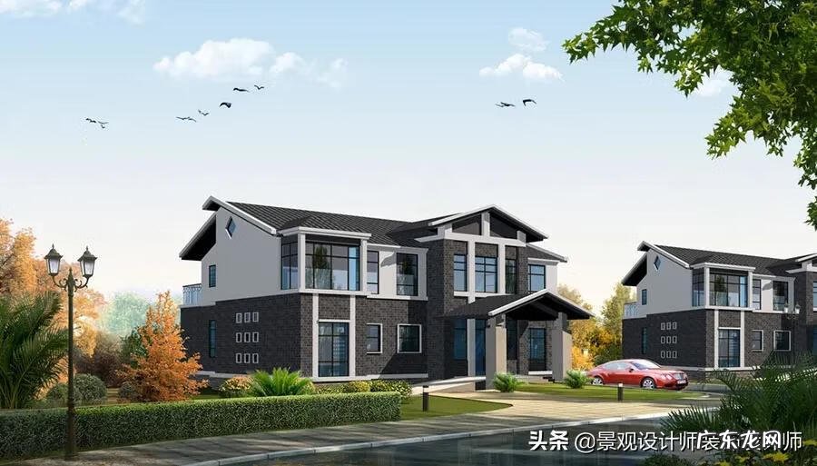 中式别墅设计效果图 中式风格别墅图