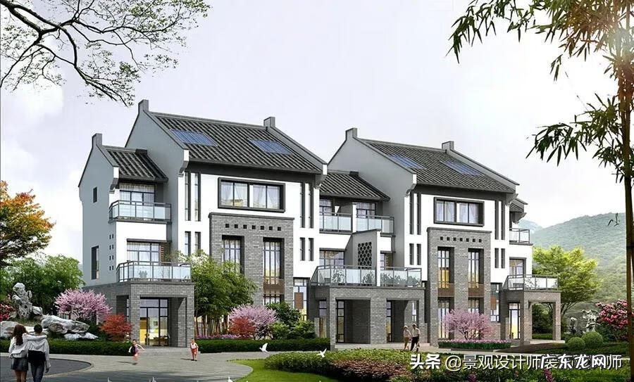 中式别墅设计效果图 中式风格别墅图