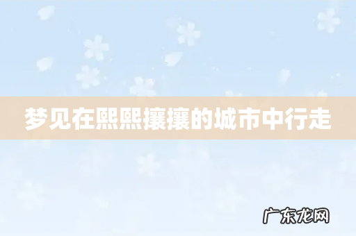 梦见在熙熙攘攘的城市中行走