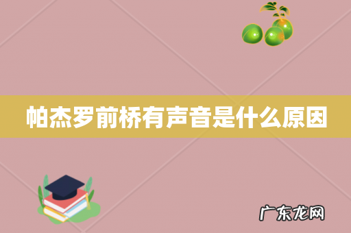 帕杰罗前桥有声音是什么原因