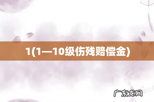 1—10级伤残赔偿金 1