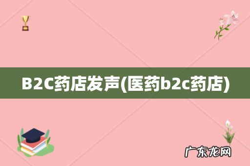 医药b2c药店 B2C药店发声