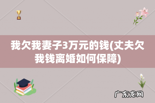 丈夫欠我钱离婚如何保障 我欠我妻子3万元的钱