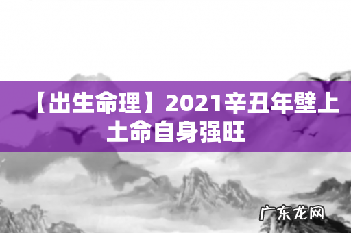【出生命理】2021辛丑年壁上土命自身强旺