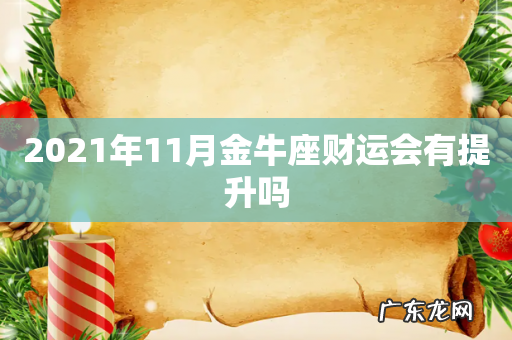 2021年11月金牛座财运会有提升吗