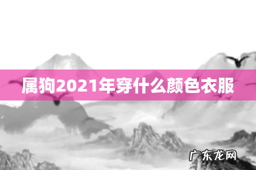 属狗2021年穿什么颜色衣服