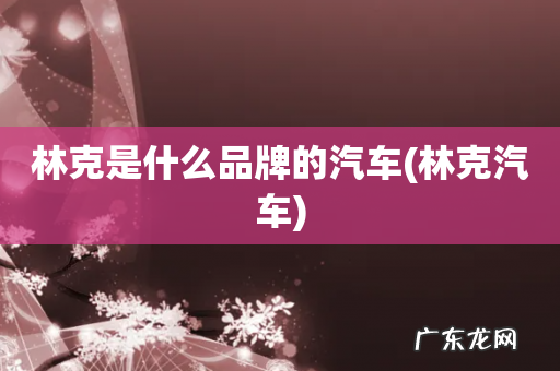 林克汽车 林克是什么品牌的汽车