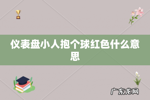仪表盘小人抱个球红色什么意思