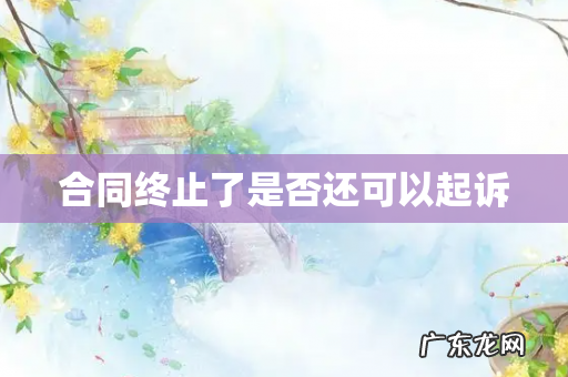 合同终止了是否还可以起诉