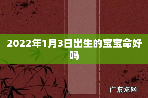 2022年1月3日出生的宝宝命好吗