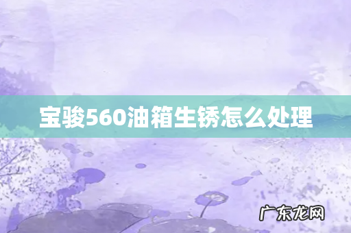 宝骏560油箱生锈怎么处理
