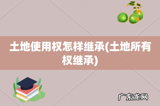 土地所有权继承 土地使用权怎样继承