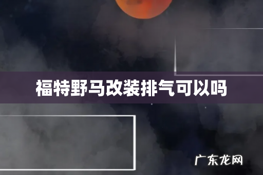 福特野马改装排气可以吗