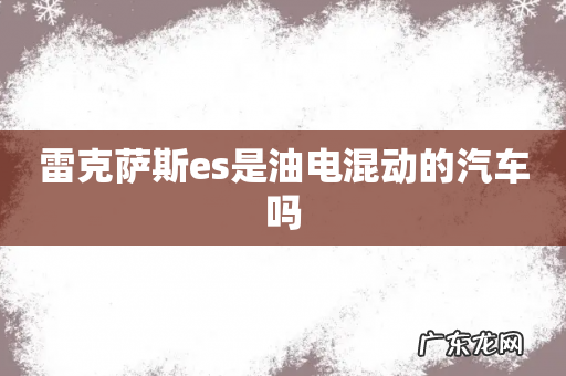 雷克萨斯es是油电混动的汽车吗