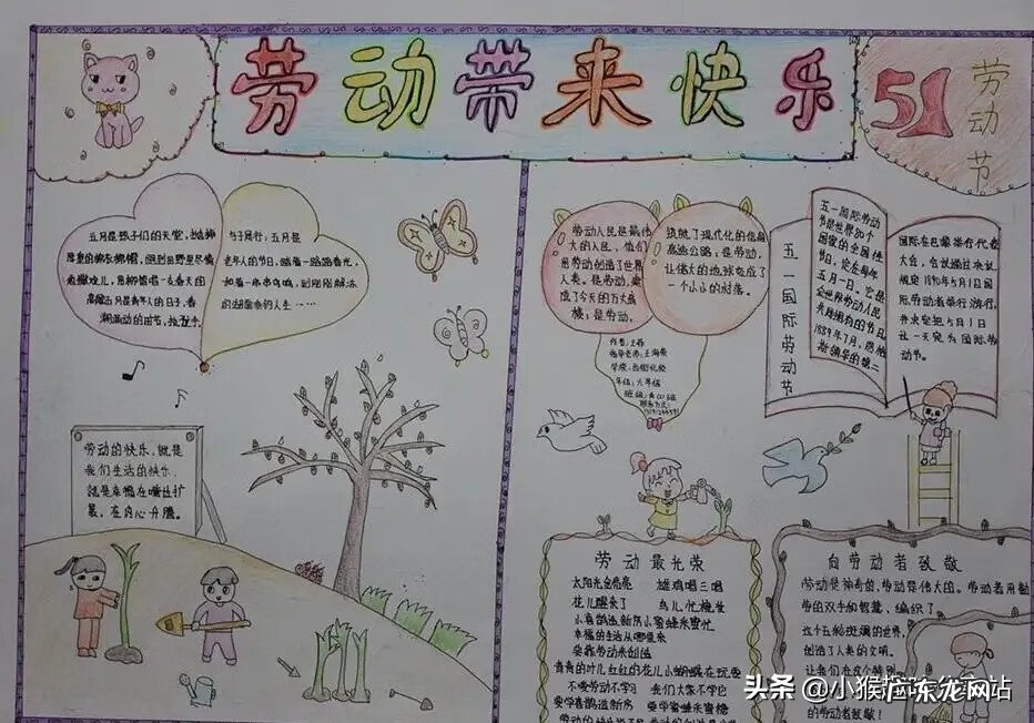 五一劳动节手抄报简单字少又漂亮 五一劳动节手抄报内容资料大全