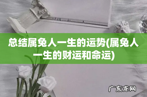 属兔人一生的财运和命运 总结属兔人一生的运势