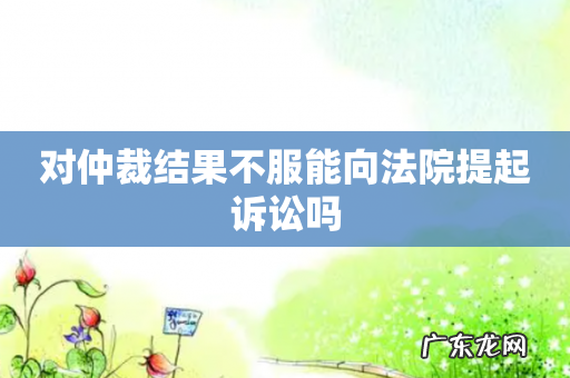 对仲裁结果不服能向法院提起诉讼吗