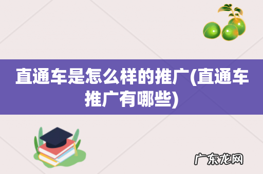 直通车推广有哪些 直通车是怎么样的推广
