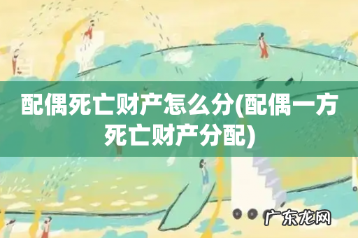 配偶一方死亡财产分配 配偶死亡财产怎么分