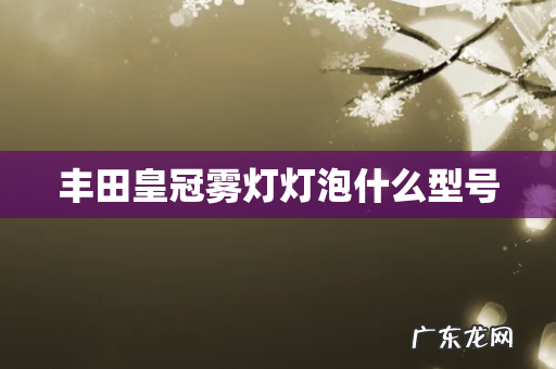 丰田皇冠雾灯灯泡什么型号