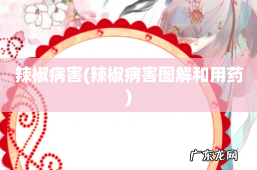 辣椒病害图解和用药 辣椒病害