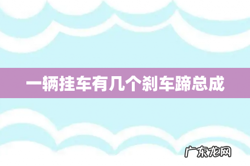 一辆挂车有几个刹车蹄总成