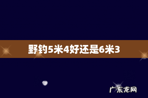 野钓5米4好还是6米3