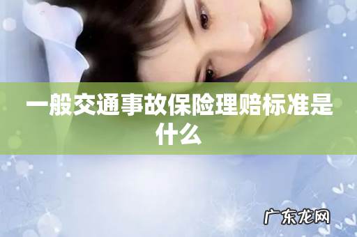 一般交通事故保险理赔标准是什么