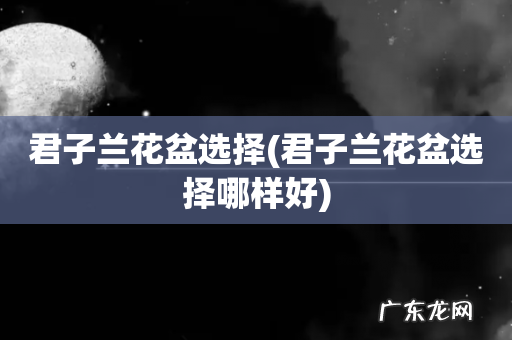 君子兰花盆选择哪样好 君子兰花盆选择