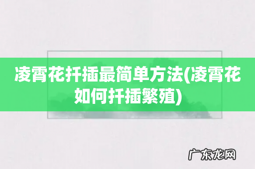 凌霄花如何扦插繁殖 凌霄花扦插最简单方法