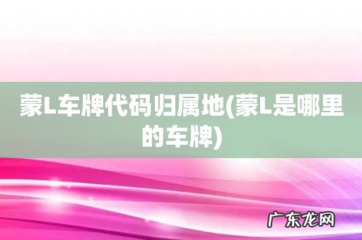 蒙L是哪里的车牌 蒙L车牌代码归属地