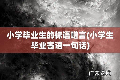 小学生毕业寄语一句话 小学毕业生的标语赠言