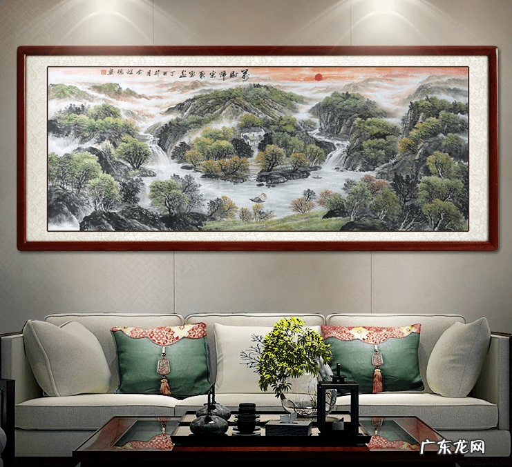 山水画的构图与示意图 山水风水画图片