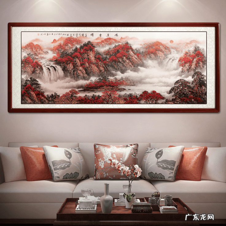 山水画的构图与示意图 山水风水画图片