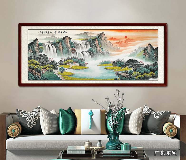 山水画的构图与示意图 山水风水画图片