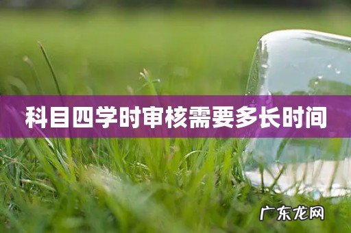 科目四学时审核需要多长时间