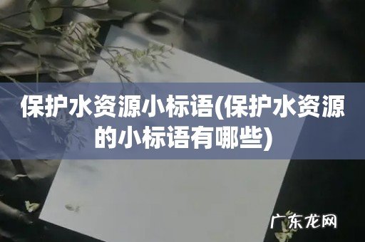 保护水资源的小标语有哪些 保护水资源小标语
