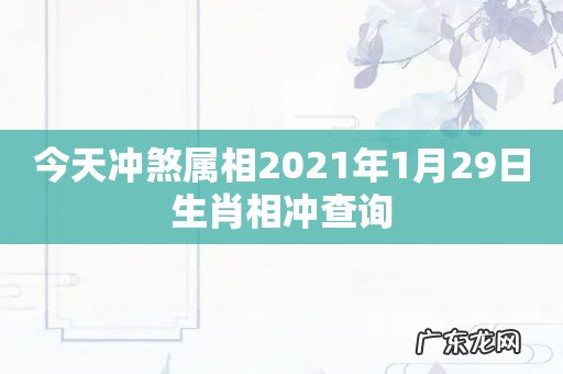今天冲煞属相2021年1月29日生肖相冲查询
