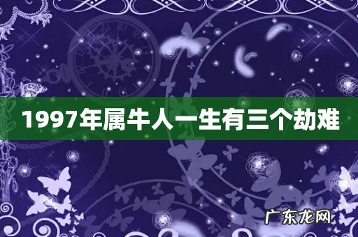 1997年属牛人一生有三个劫难