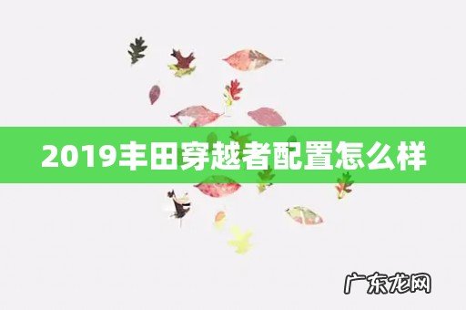 2019丰田穿越者配置怎么样
