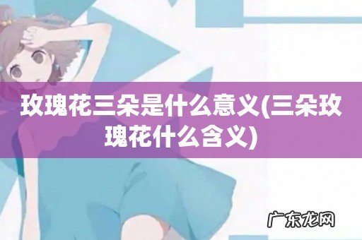 三朵玫瑰花什么含义 玫瑰花三朵是什么意义