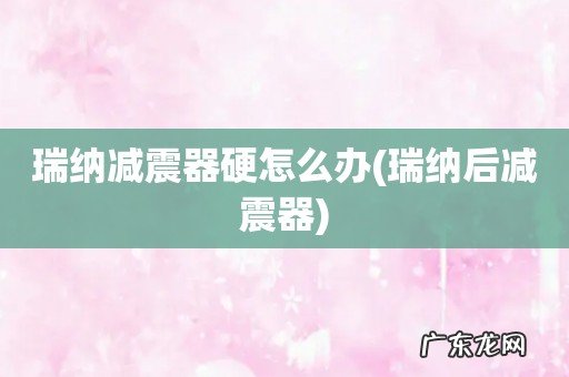 瑞纳后减震器 瑞纳减震器硬怎么办