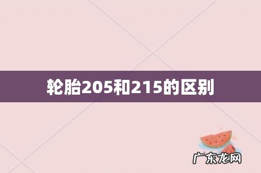 轮胎205和215的区别
