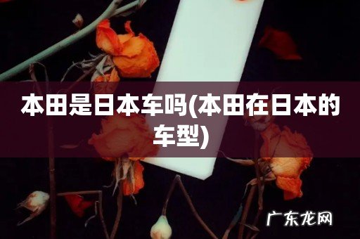 本田在日本的车型 本田是日本车吗