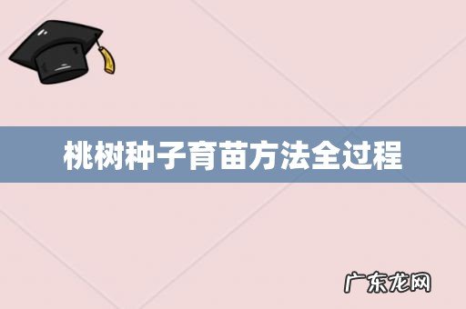 桃树种子育苗方法全过程