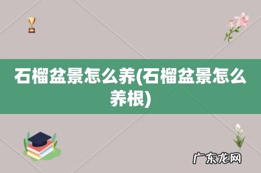 石榴盆景怎么养根 石榴盆景怎么养