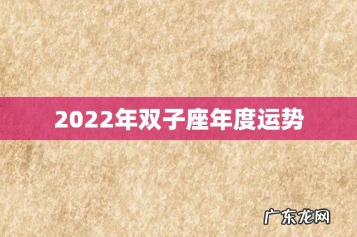2022年双子座年度运势