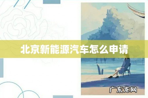 北京新能源汽车怎么申请