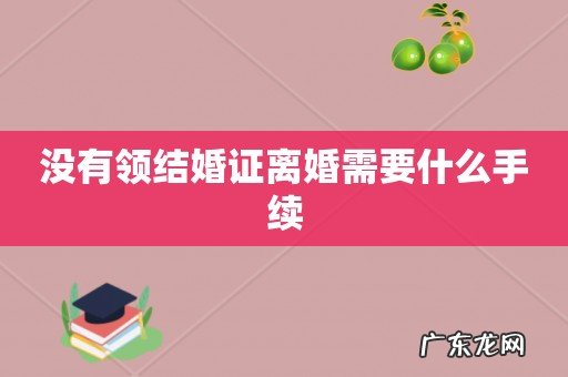 没有领结婚证离婚需要什么手续