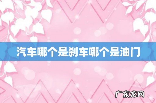 汽车哪个是刹车哪个是油门